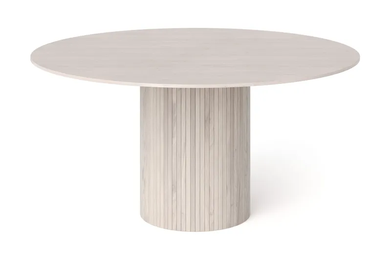Kopparbo rundt spisebord 150 cm finér - Hvitlasert - Møbler - Bord - Spisebord & kjøkkenbord