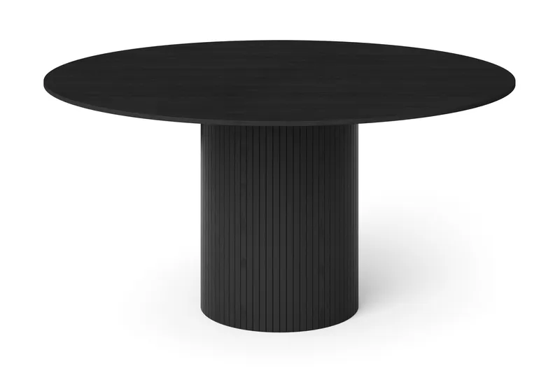 Kopparbo rundt spisebord 150 cm finér - Svart - Møbler - Bord - Spisebord & kjøkkenbord