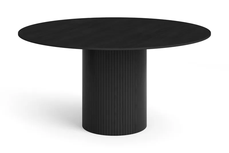 Kopparbo rundt spisebord 150 cm finér, Svart