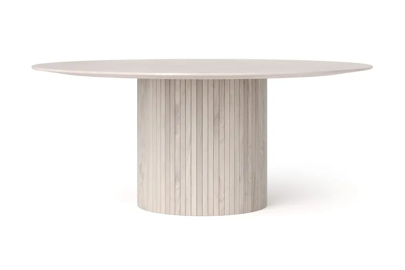 Kopparbo rundt spisebord 180 cm finér - Hvitlasert - Møbler - Bord - Spisebord & kjøkkenbord