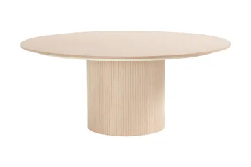 Kopparbo rundt spisebord 180 cm hvitlasert med 6 Reciclar spisestoler - Møbler - Bord - Spisegruppe