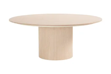 Kopparbo Rundt Spisebord 180 cm med 6 Sawako Stoler - Hvitlasert - Møbler - Bord - Spisegruppe