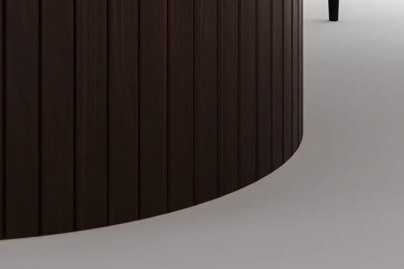 Kopparbo Rundt Spisebord 180 cm med 6 Sawako Stoler - Valnøtt - Møbler - Bord - Spisegruppe