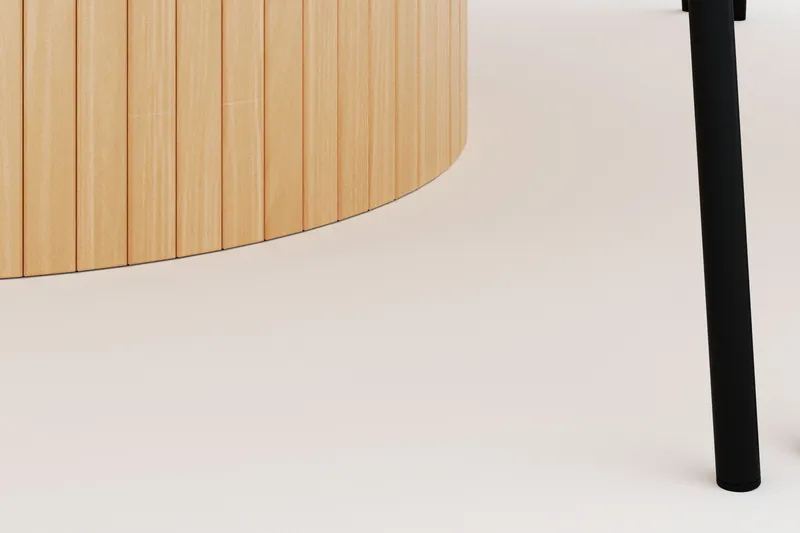 Kopparbo Rundt Spisebord 180 cm med 8 Gemmiano Stoler - Hvitlasert - Møbler - Bord - Spisegruppe