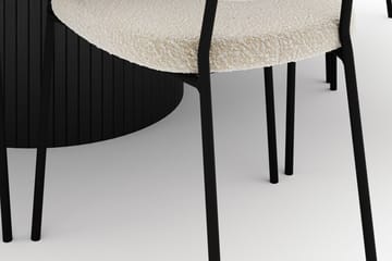 Kopparbo Rundt Stort Spisebord 180 cm med 8 Gemmiano Stoler - Svart - Møbler - Bord - Spisegruppe