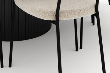 Kopparbo Rundt Stort Spisebord 180 cm med 8 Gemmiano Stoler - Svart - Møbler - Bord - Spisegruppe