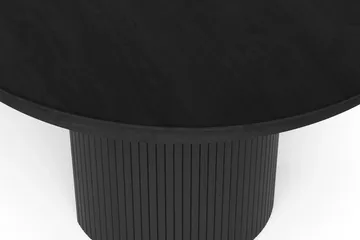 Kopparbo rundt uttrekkbart spisebord 120–220 cm finér - Svartbeiset eik - Møbler - Bord - Spisebord & kjøkkenbord