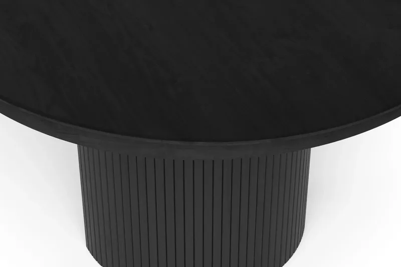 Kopparbo rundt uttrekkbart spisebord 120–220 cm finér - Svartbeiset eik - Møbler - Bord - Spisebord & kjøkkenbord