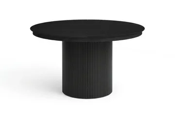 Kopparbo rundt uttrekkbart spisebord 120–220 cm finér - Svartbeiset eik - Møbler - Bord - Spisebord & kjøkkenbord