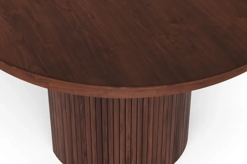 Kopparbo rundt uttrekkbart spisebord 120–220 cm finér - Valnøtt - Møbler - Bord - Spisebord & kjøkkenbord