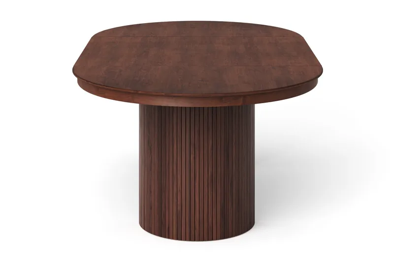 Kopparbo rundt uttrekkbart spisebord 120–220 cm finér - Valnøtt - Møbler - Bord - Spisebord & kjøkkenbord