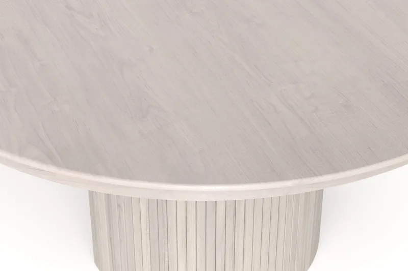 Kopparbo rundt uttrekkbart spisebord 140–240 cm finér - Hvitlasert - Møbler - Bord - Spisebord & kjøkkenbord