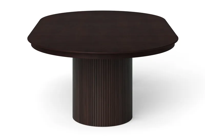 Kopparbo rundt uttrekkbart spisebord 140–240 cm finér - Røkt eik - Møbler - Bord - Spisebord & kjøkkenbord