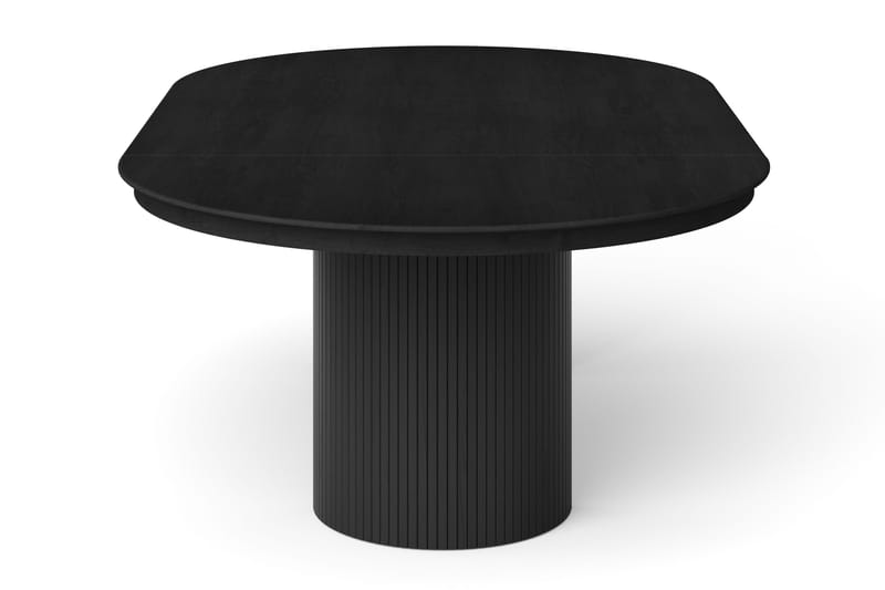 Kopparbo rundt uttrekkbart spisebord 140–240 cm finér - Svart - Møbler - Bord - Spisebord & kjøkkenbord