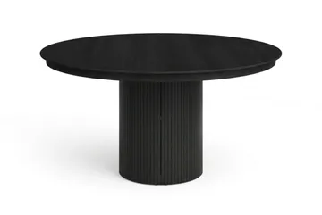Kopparbo rundt uttrekkbart spisebord 140–240 cm finér - Svart - Møbler - Bord - Spisebord & kjøkkenbord