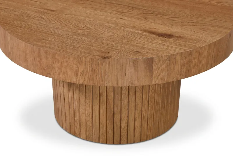 Kopparbo sofabord rundt 85 cm tykk bordplate - Eik - Møbler - Bord - Sofabord & salongbord