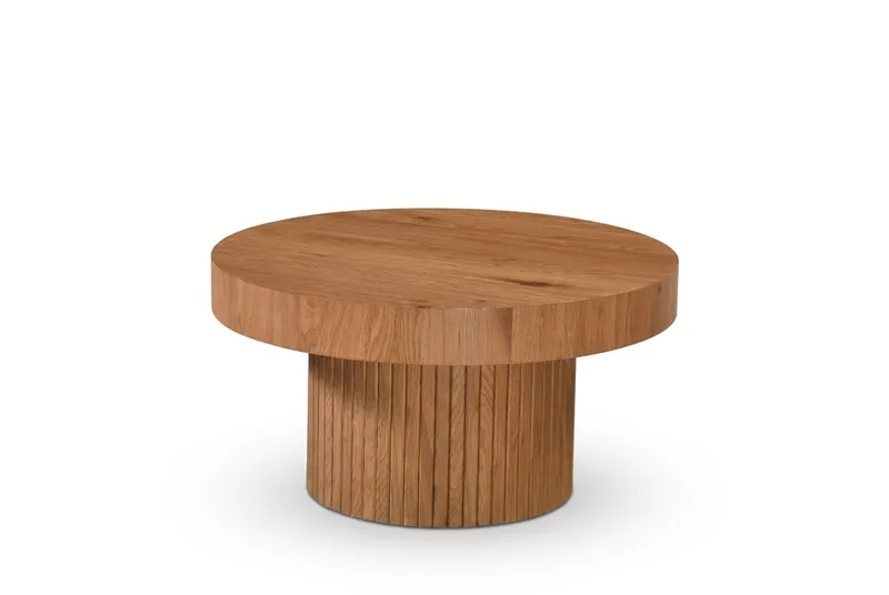 Kopparbo sofabord rundt 85 cm tykk bordplate - Eik - Møbler - Bord - Sofabord & salongbord