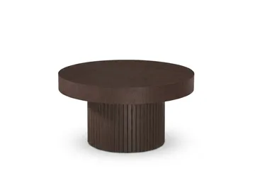 Kopparbo sofabord rundt 85 cm tykk bordplate - Røkt eik - Møbler - Bord - Sofabord & salongbord