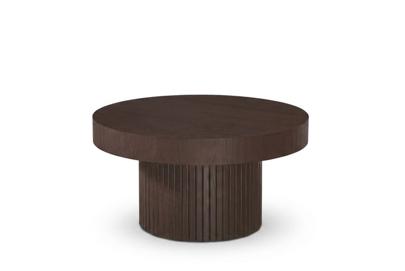 Kopparbo sofabord rundt 85 cm tykk bordplate - Røkt eik - Møbler - Bord - Sofabord & salongbord