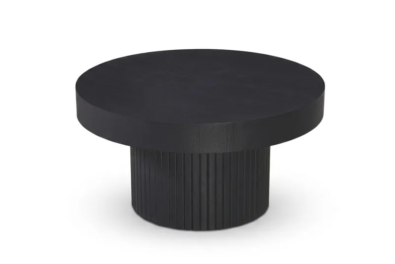 Kopparbo sofabord rundt 85 cm tykk bordplate, Svart