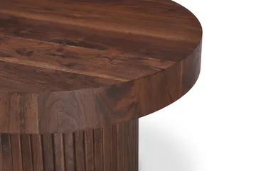 Kopparbo sofabord rundt 85 cm tykk bordplate - Valnøtt - Møbler - Bord - Sofabord & salongbord