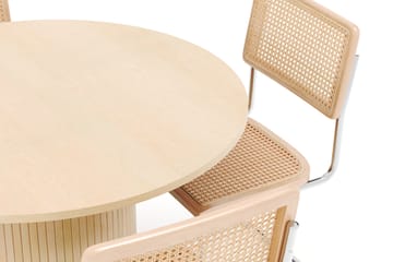 Kopparbo Spisebord 106 cm med 4 stk Build Matstkolar - Hvit - Møbler - Bord - Spisegruppe