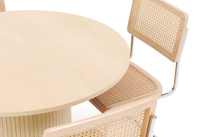 Kopparbo Spisebord 106 cm med 4 stk Build Matstkolar - Hvit - Møbler - Bord - Spisegruppe