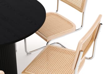 Kopparbo Spisebord 106 cm med 6 stk Build Matstkolar - Svart - Møbler - Bord - Spisegruppe