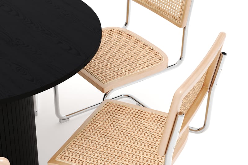 Kopparbo Spisebord 106 cm med 6 stk Build Matstkolar - Svart - Møbler - Bord - Spisegruppe