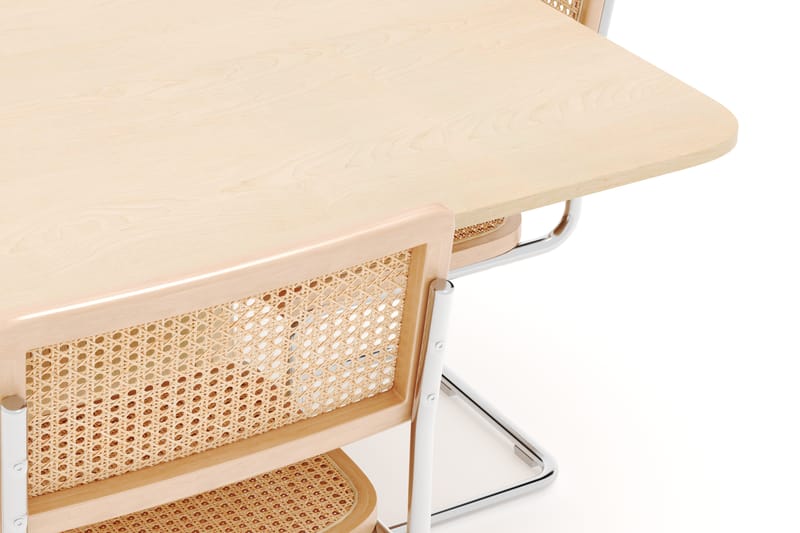 Kopparbo Spisebord 140 cm med 4 stk Build Matstkolar - Hvit - Møbler - Bord - Spisegruppe