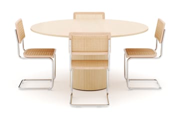 Kopparbo Spisebord 150 cm med 4 stk Build Matstkolar - Hvit - Møbler - Bord - Spisegruppe