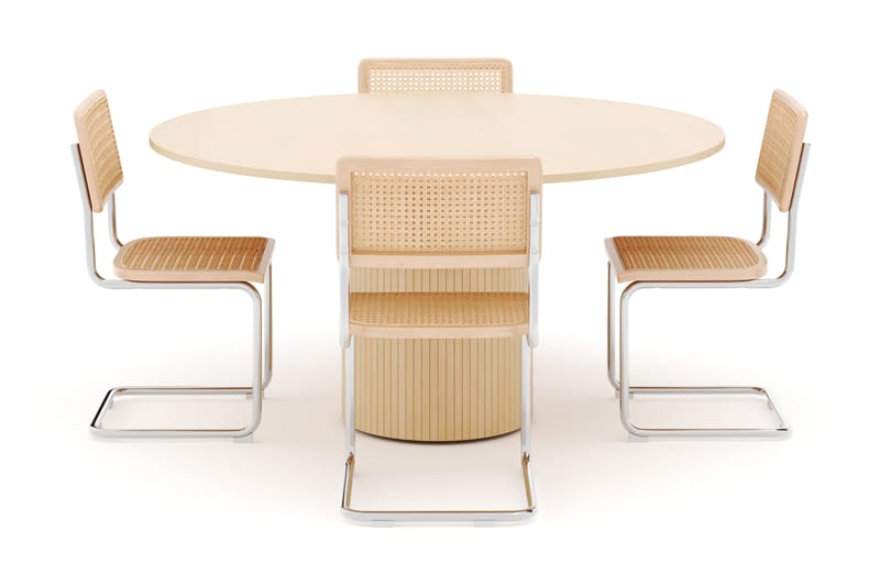 Kopparbo Spisebord 150 cm med 4 stk Build Matstkolar - Hvit - Møbler - Bord - Spisegruppe