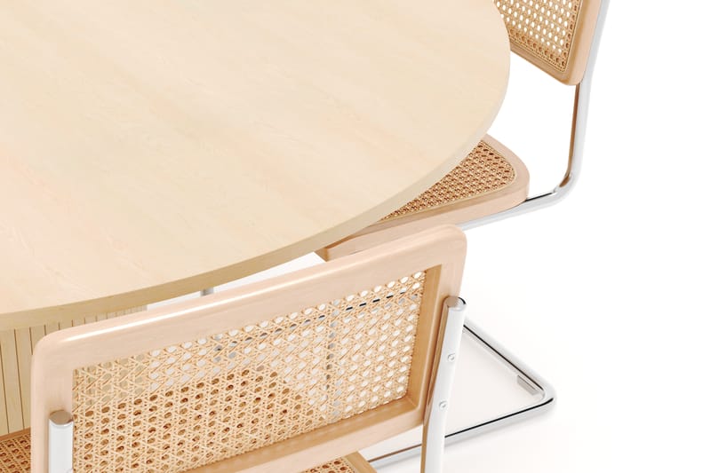 Kopparbo Spisebord 150 cm med 4 stk Build Matstkolar - Hvit - Møbler - Bord - Spisegruppe