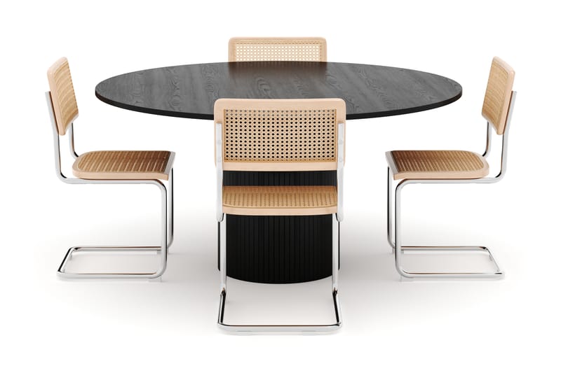 Kopparbo Spisebord 150 cm med 4 stk Build Matstkolar - Svart - Møbler - Bord - Spisegruppe