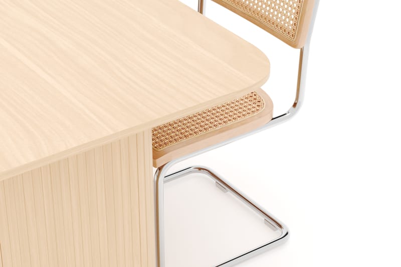 Kopparbo Spisebord 160-220 cm Forlengbart med 4 stk Build Matstkolar - Hvit - Møbler - Bord - Spisegruppe