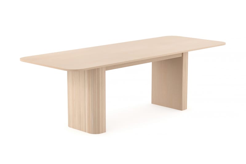 Kopparbo Spisebord 160-220 cm Uttrekkbart med 6 Sawako Stoler - Hvit - Møbler - Bord - Spisegruppe