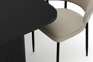 Kopparbo Spisebord 160-220 cm Uttrekkbart med 6 Sawako Stoler - Hvit - Møbler - Bord - Spisegruppe