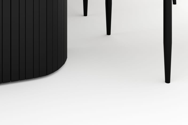 Kopparbo Spisebord 160-220 cm Uttrekkbart med 6 Sawako Stoler - Hvit - Møbler - Bord - Spisegruppe