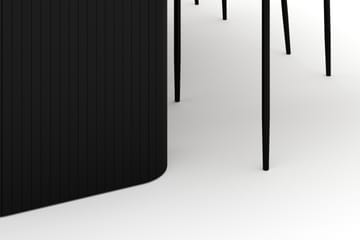 Kopparbo Spisebord 160-220 cm Uttrekkbart med 6 Sawako Stoler - Svart - Møbler - Bord - Spisegruppe