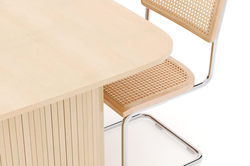 Kopparbo Spisebord 160 cm med 4 stk Build Matstkolar - Hvit - Møbler - Bord - Spisegruppe