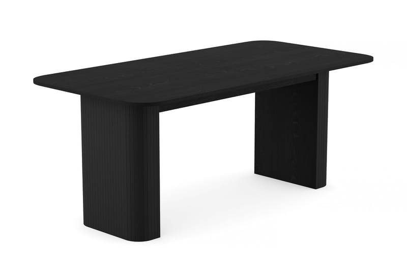 Kopparbo Spisebord 180-240 cm Uttrekkbart med 4 Winston Spisestoler - Svart / Beige / Metallben Svart - Møbler - Bord - Spisegruppe