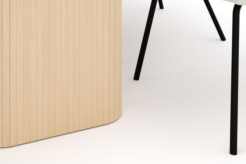 Kopparbo Spisebord 180-240 cm Uttrekkbart med 6 Berit Stoler - Hvit - Møbler - Bord - Spisegruppe