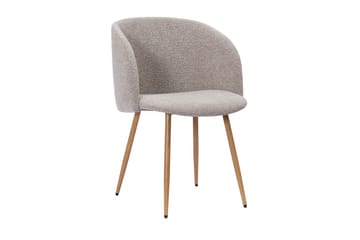 Kopparbo Spisebord 180-240 cm Uttrekkbart med 6 Greya Spisestoler med armlener - Svart / Greige Bouclé / Metallben Eik - Møbler - Bord - Spisegruppe