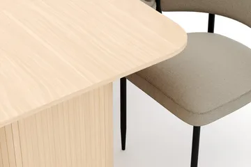 Kopparbo Spisebord 180-240 cm Uttrekkbart med 6 Sawako Stoler - Hvit - Møbler - Bord - Spisegruppe