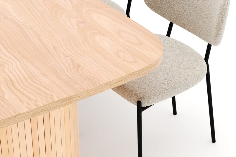 Kopparbo Spisebord 200 cm med 6 Gemmiano Stoler - Natur - Møbler - Bord - Spisegruppe