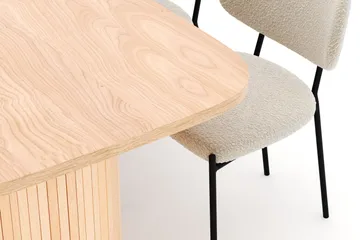 Kopparbo Spisebord 200 cm med 6 Gemmiano Stoler - Natur - Møbler - Bord - Spisegruppe
