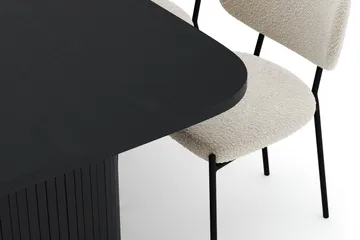 Kopparbo Spisebord 200 cm med 6 Gemmiano Stoler - Svart - Møbler - Bord - Spisegruppe