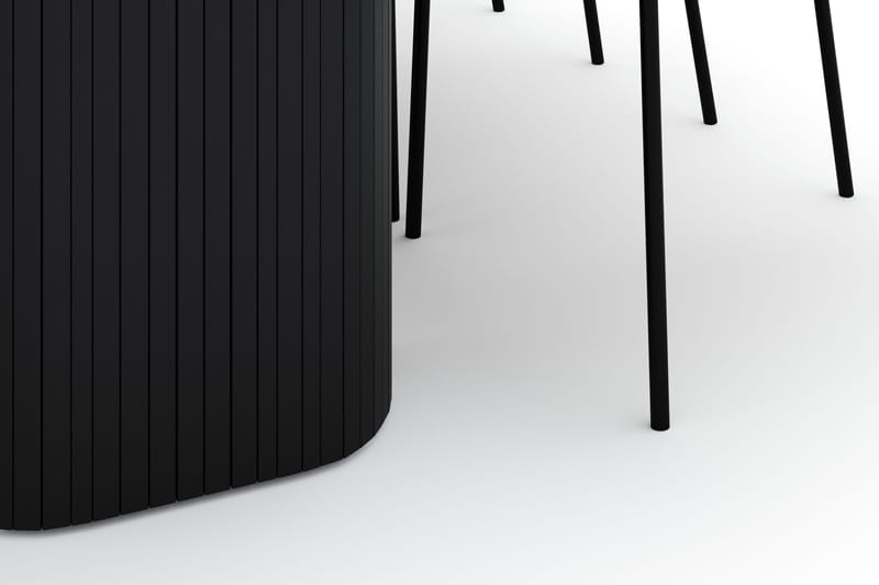 Kopparbo Spisebord 200 cm med 6 Gemmiano Stoler - Svart - Møbler - Bord - Spisegruppe
