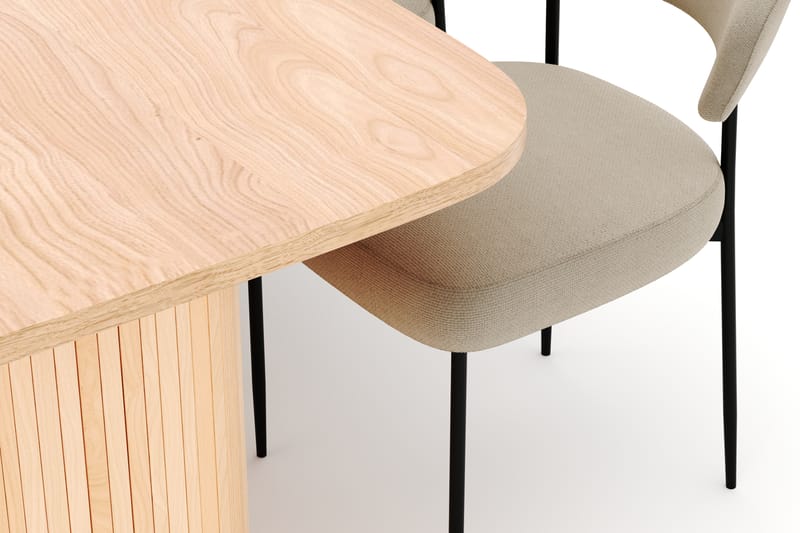 Kopparbo Spisebord 200 cm med 6 Sawako Stoler - Natur - Møbler - Bord - Spisegruppe