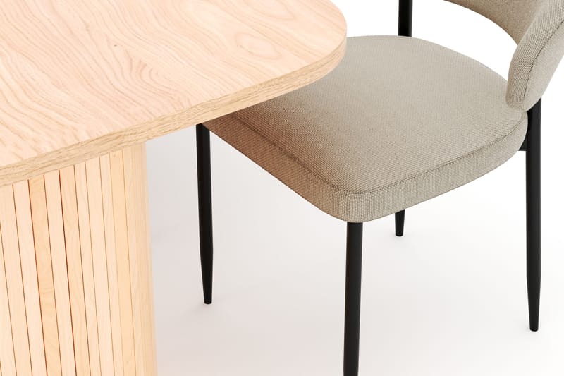 Kopparbo Spisebord 200 cm med 6 Sawako Stoler - Natur - Møbler - Bord - Spisegruppe